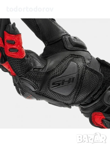 Кожени мото ръкавици SHIMA RS-3 RED ,всички протектори,вентилация, снимка 2 - Аксесоари и консумативи - 51209187
