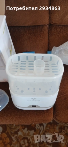 Електрически парен стерилизатор Cangaroo Crystal 2в1 – Като нов!, снимка 2 - Стерилизатори - 54096700