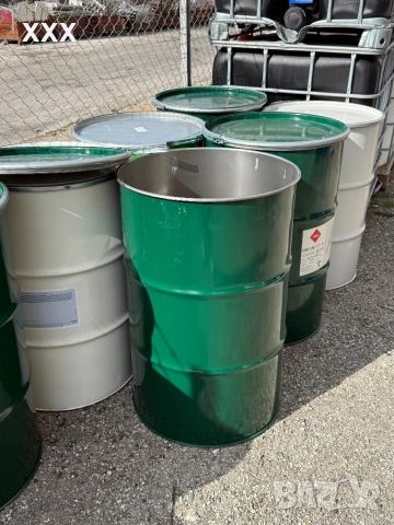 Продавам метални варели с капак и обръч 200 литра, снимка 2 - Други - 53727752