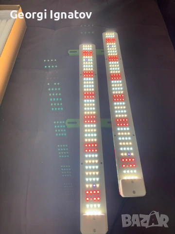 Пълен спектър LED фито лампа 2х56,5 см аквариум и разсад, снимка 5 - Лед осветление - 53138936