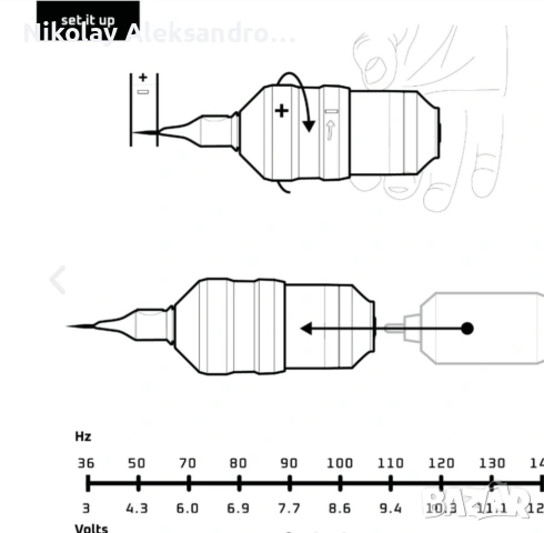 Машинка за татуировки ACUS C2, снимка 8 - Друга електроника - 54066057