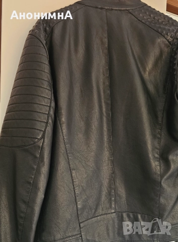 Мъжко кожено яке , снимка 3 - Якета - 51905350
