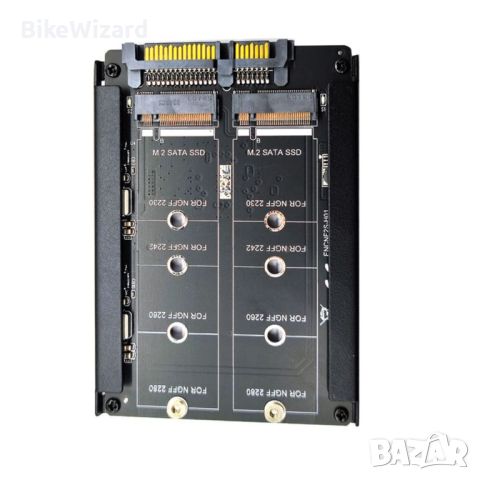 Chenyang M.2 SATA SSD към 2,5 инча SATA адаптер, двоен NGFF B+M ключ НОВО, снимка 1 - Друга електроника - 45854147