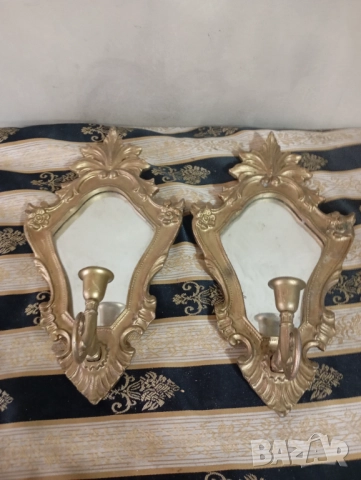 Винтидж свещници за стена комплект