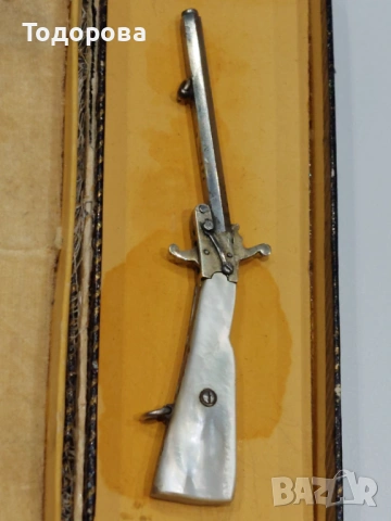 Миниатюра на Много рядка белгийска пушка със седефен приклад, снимка 15 - Антикварни и старинни предмети - 53607658