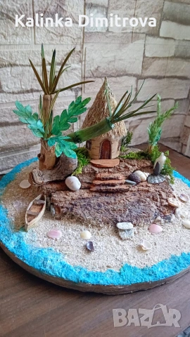 Лято на морският бряг-ръчно изработена декорация., снимка 12 - Декорация за дома - 53217315