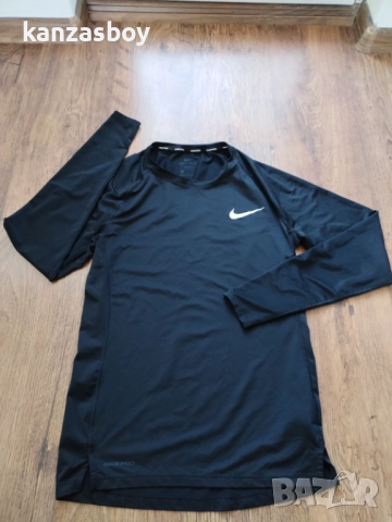Nike Pro Dri-FIT Men's Tight Fit Long-Sleeve - страхотна фитнес блуза L, снимка 5 - Блузи - 51659769