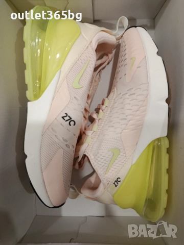 Nike - Air Max 270 Yellow White номер 37.5 дамски Оригинал Код 3307, снимка 2 - Маратонки - 52658219