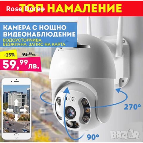 🧨 КУПОЛНА КАМЕРА A0012 + КАРТА 64GB, снимка 1 - Други - 46288860