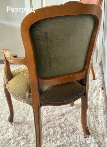 Ретро френски кресла с гобленова дамаска, снимка 5 - Дивани и мека мебел - 45523621