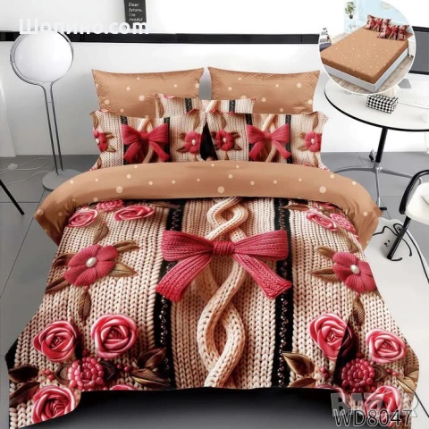 Флорален комплект с ластик, 100% памук  , снимка 11 - Спално бельо - 54111985