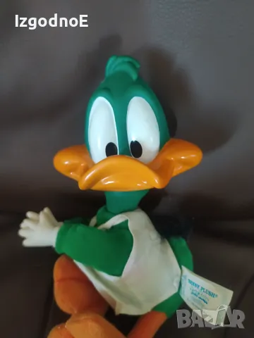 Vintage 1990 Tiny Toon Plucky Duck, плюшен, Warner Bros  Плюшена играчка , снимка 2 - Колекции - 47762344