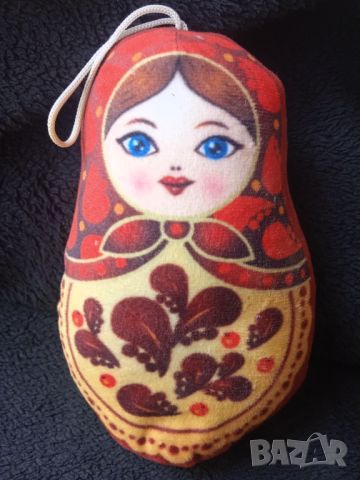 Плюшена Матрьошка - Сувенир от Русия, снимка 1 - Декорация за дома - 45574378