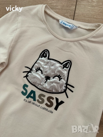 Детска блуза с дълги ръкави Mayoral, размер 104см, снимка 4 - Детски Блузи и туники - 51790910