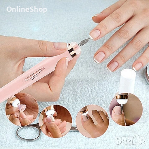 ПРОМО!!! Електрическа пила за нокти SALON NAILS, снимка 8 - Продукти за маникюр - 53615061