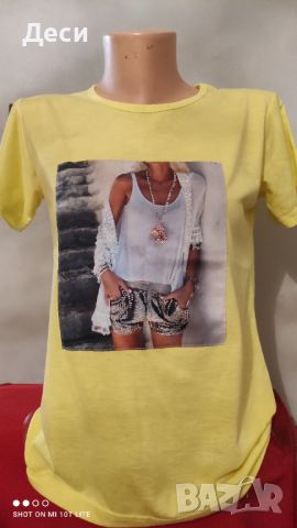 блузка с щампа , снимка 1 - Тениски - 46474701