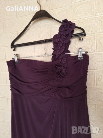 ДЪЛГА ЕЛЕГАНТНА РОКЛЯ В ЛИЛАВО L-XL, снимка 7 - Рокли - 51637187