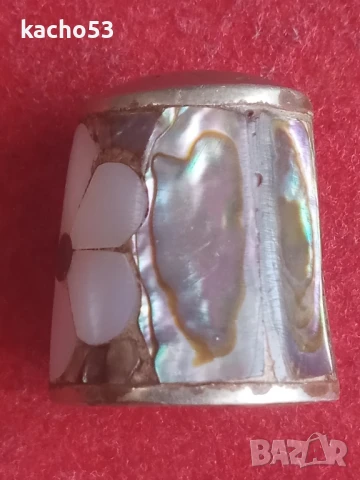 Старинен напръсник със седеф., снимка 6 - Антикварни и старинни предмети - 51350633