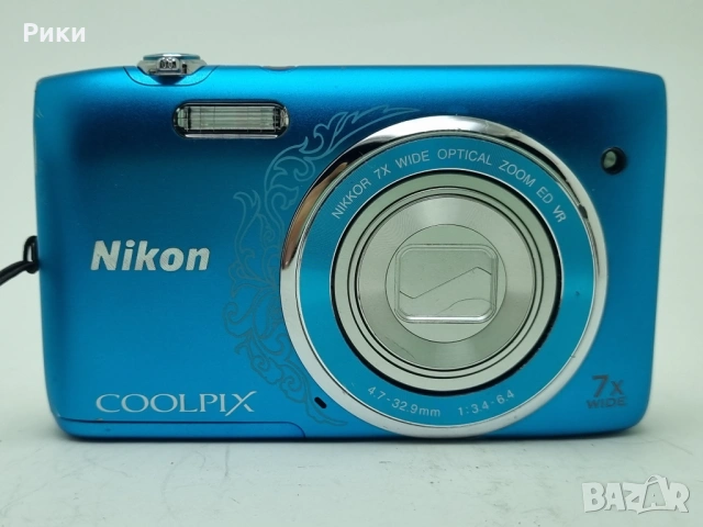 Nikon Coolpix S3500 Blue 20.1MP, снимка 3 - Фотоапарати - 53804763