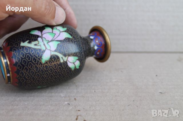 Китайска ваза ''Клоизоне'', снимка 10 - Вази - 46389019