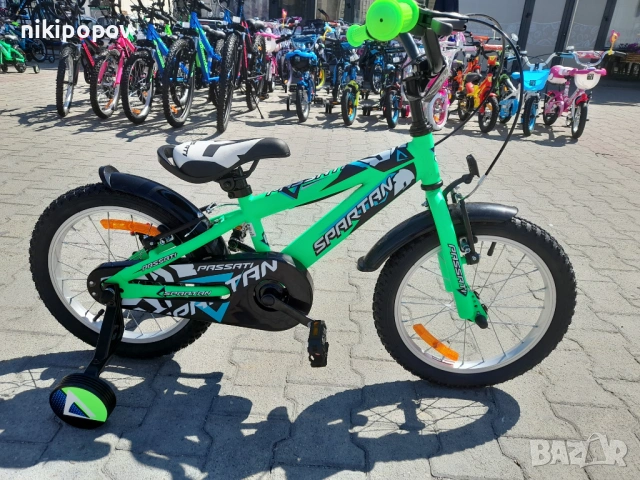 PASSATI Велосипед 16" SPARTAN зелен, снимка 12 - Велосипеди - 53759393