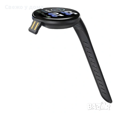 D18 - Интелигентен смарт часовник с измерване на пулс и кръвно. Цвят - черен., снимка 8 - Смарт часовници - 53461495