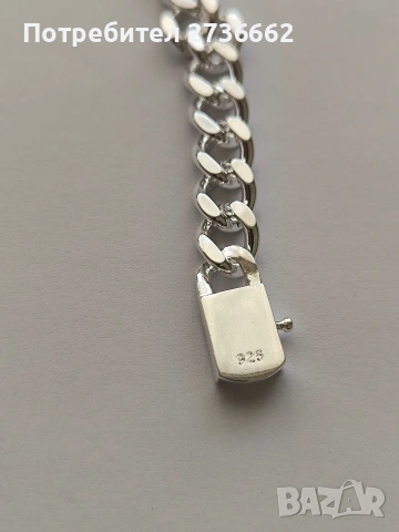 Масивна сребърна гривна , снимка 2 - Гривни - 53123115