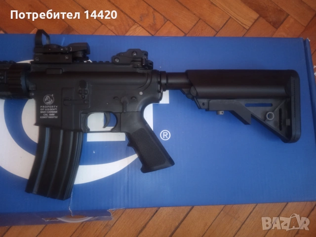 Аерсофт реплика на каеабина Colt M4, снимка 8 - Други игри - 53148411