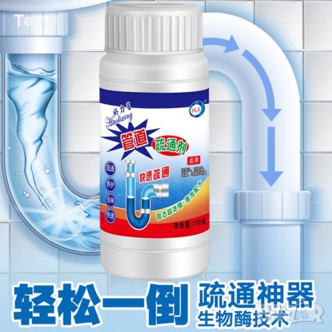 Мощен препарат за отпушване на тоалетна, кухненска канализация, снимка 3 - Препарати за почистване - 45691548