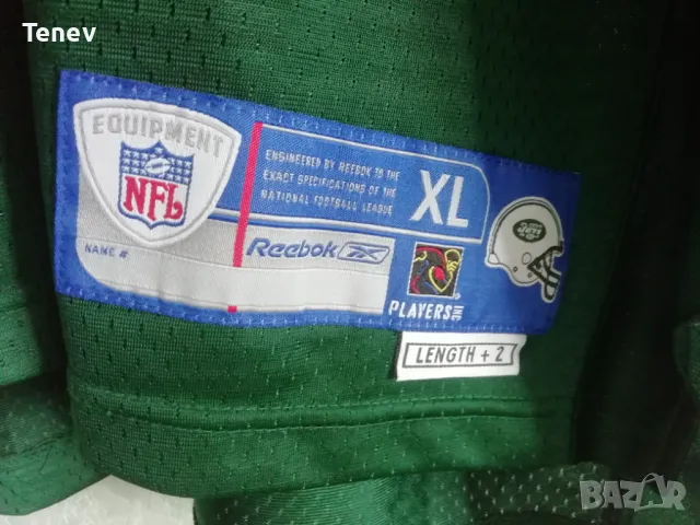 New York Jets Moss Reebok NFL XL+2 оригинална тениска фланелка jersey Джетс Ню Йорк, снимка 8 - Тениски - 50378485