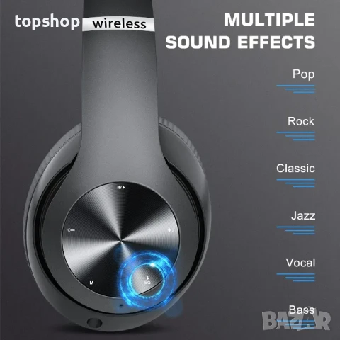 Нови безжични слушалки с микрофон 9S + TF карта, PC, Gaming, Bluetooth, Super Bass, Черни, снимка 5 - Bluetooth слушалки - 50511262