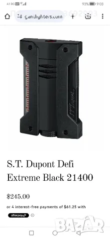 Запалка Dupont DEFI EXTREME black , снимка 1 - Запалки - 47125773