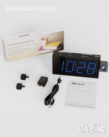 Дигитален будилник прожектор за таван/стена голям LED дисплей аларма, снимка 8 - Други - 53727170