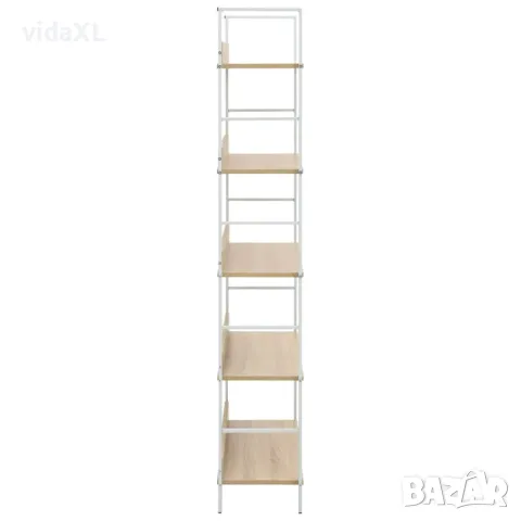 vidaXL Библиотека с 5 рафта, дъб, 60x27,6x158,5 см, инженерно дърво（SKU:288229）, снимка 3 - Други - 49513619