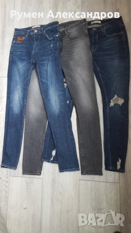 Мъжки дънки размер S за младеж с р-р W30 L30 в лот от 3 броя