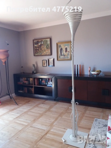 Арт подова лампа - авторски модел, метал, ръчна изработка, уникат, снимка 4 - Лампиони - 53948320