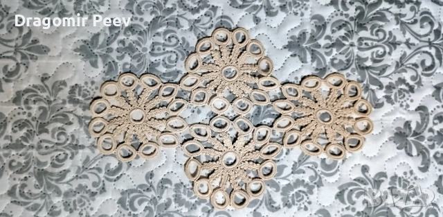 Продавам ново ръчно плетено каре с цвят екрю