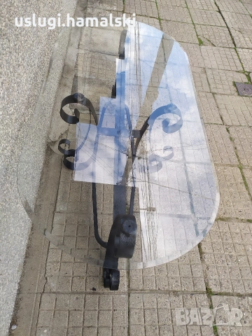 Холна маса стъкло/желязо, снимка 5 - Маси - 53619739