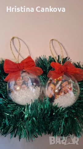 Топка за елха с ваша снимка, снимка 2 - Декорация за дома - 52796071