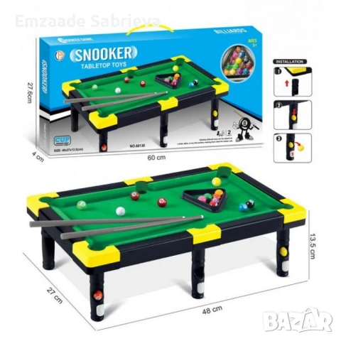 🎱 Мини билярд за деца – Компактна маса за голямо забавление!, снимка 2 - Образователни игри - 50950302