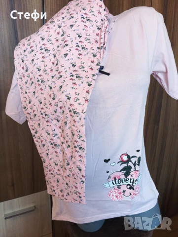 Дамска пижама къс ръкав , снимка 2 - Пижами - 51089380