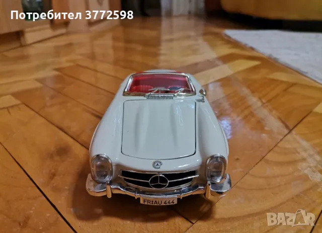 Рядък модел метална колекционерска количка MERCEDES SL 300 1957г. 1:18, снимка 3 - Колекции - 47395075