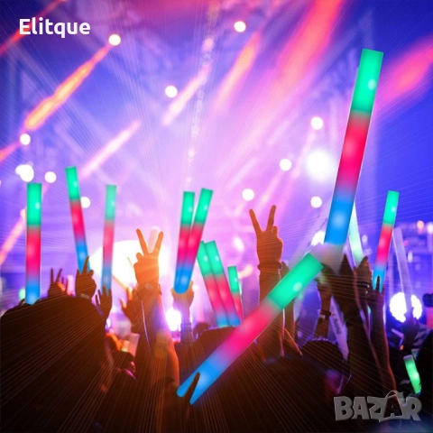 Цветен RGB LED светещ стик от пяна, парти стик , снимка 4 - Лед осветление - 52903625