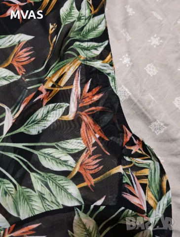 Нова плажна воалена наметка кафтан на листа XS S размер, снимка 5 - Бански костюми - 49509356