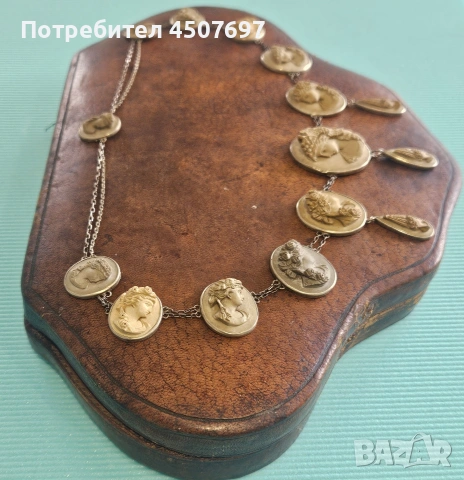 Викторианско колие от лава камея., снимка 5 - Колиета, медальони, синджири - 53859009