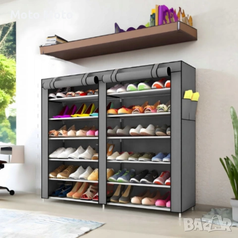 Сгъваем текстилен шкаф XXL, органайзер за дрехи, дишащ материал, снимка 2 - Шкафове - 53839509