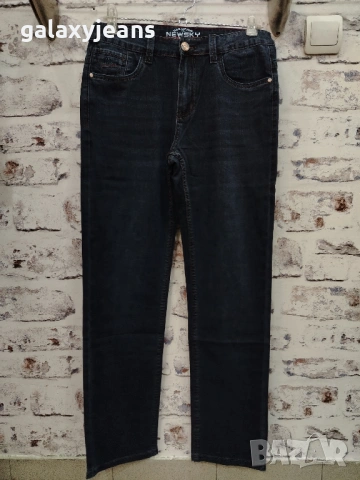 New sky- прави летни дънки, тъмни индиго, изчистени, с лек еластан, снимка 2 - Дънки - 53997081