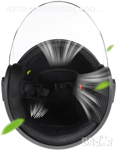 Каска за мотор с прозрачен визьор - Черен мат, снимка 5 - Аксесоари и консумативи - 54220610