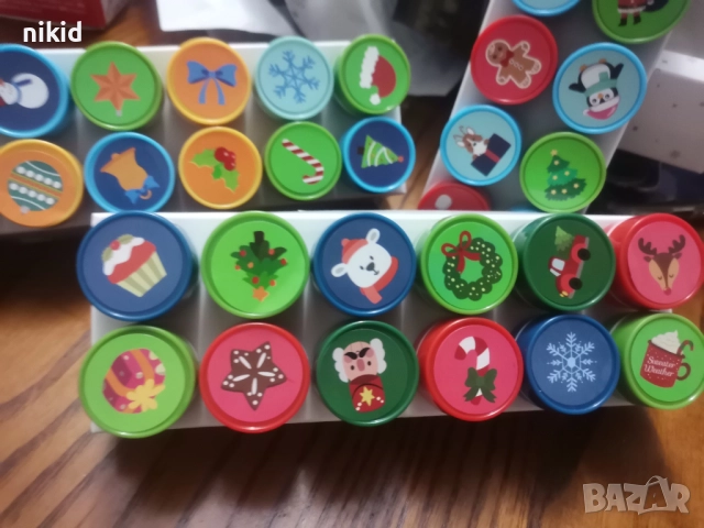 12 бр сет печати печата печат Коледни снежинка елха Дядо Коледа  печатчета, снимка 2 - Други - 52542466