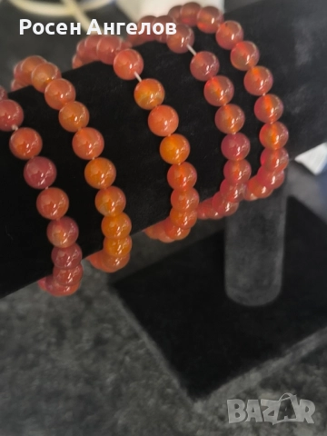 Гривна Естествен Карнеол, снимка 2 - Гривни - 52198153